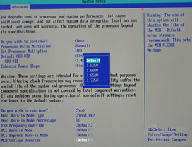 Bios - MCH Voltage Override Selections