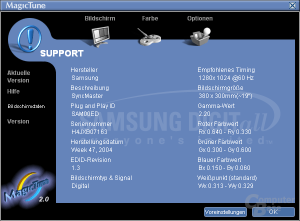 Samsungs MagicTune