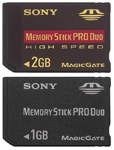 MemoryStick 1GB und 2GB