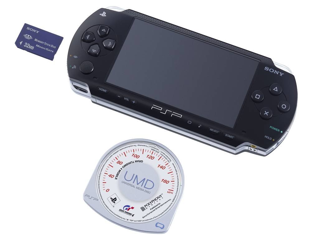 PSP mit UMD und Speicher