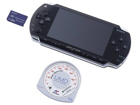 PSP mit UMD und Speicher