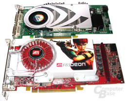 Größenvergleich: Radeon X1800 XT und GeForce 7800 GTX