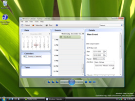 Windows Vista mit Kalender