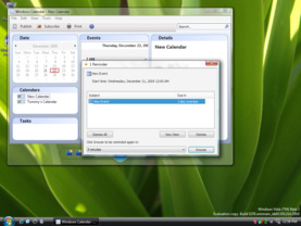 Windows Vista mit Kalender