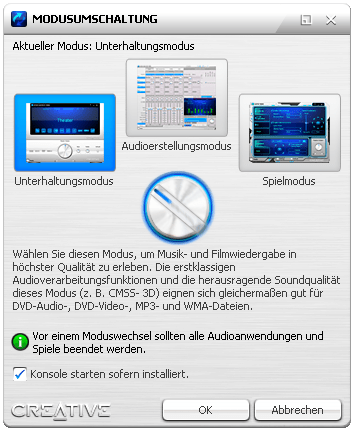 Modusumschaltung Modusumschaltung