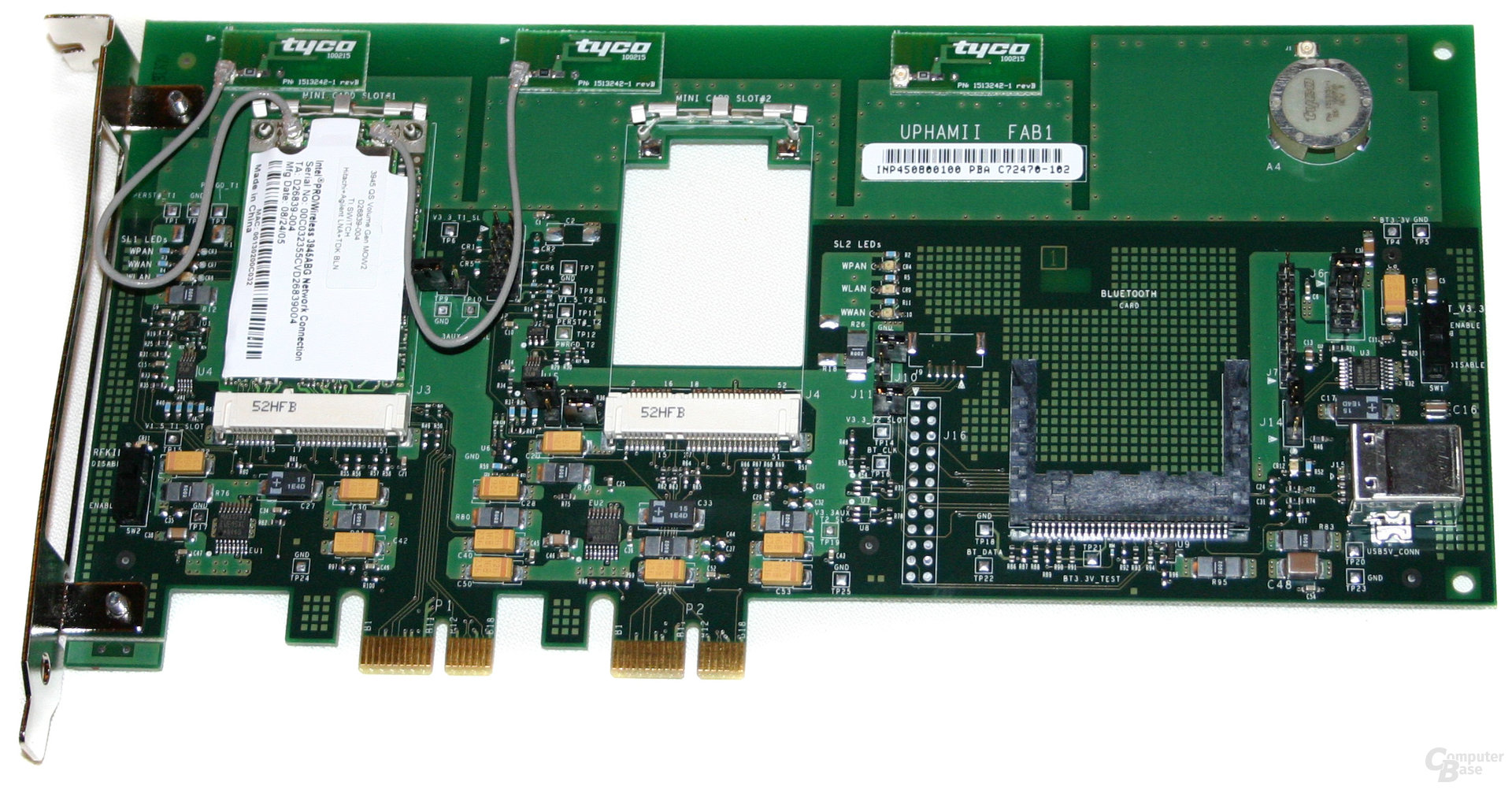 PRO Wireless 3945ABG auf einer Testkarte
