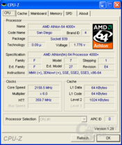 CPU-Z CPU max