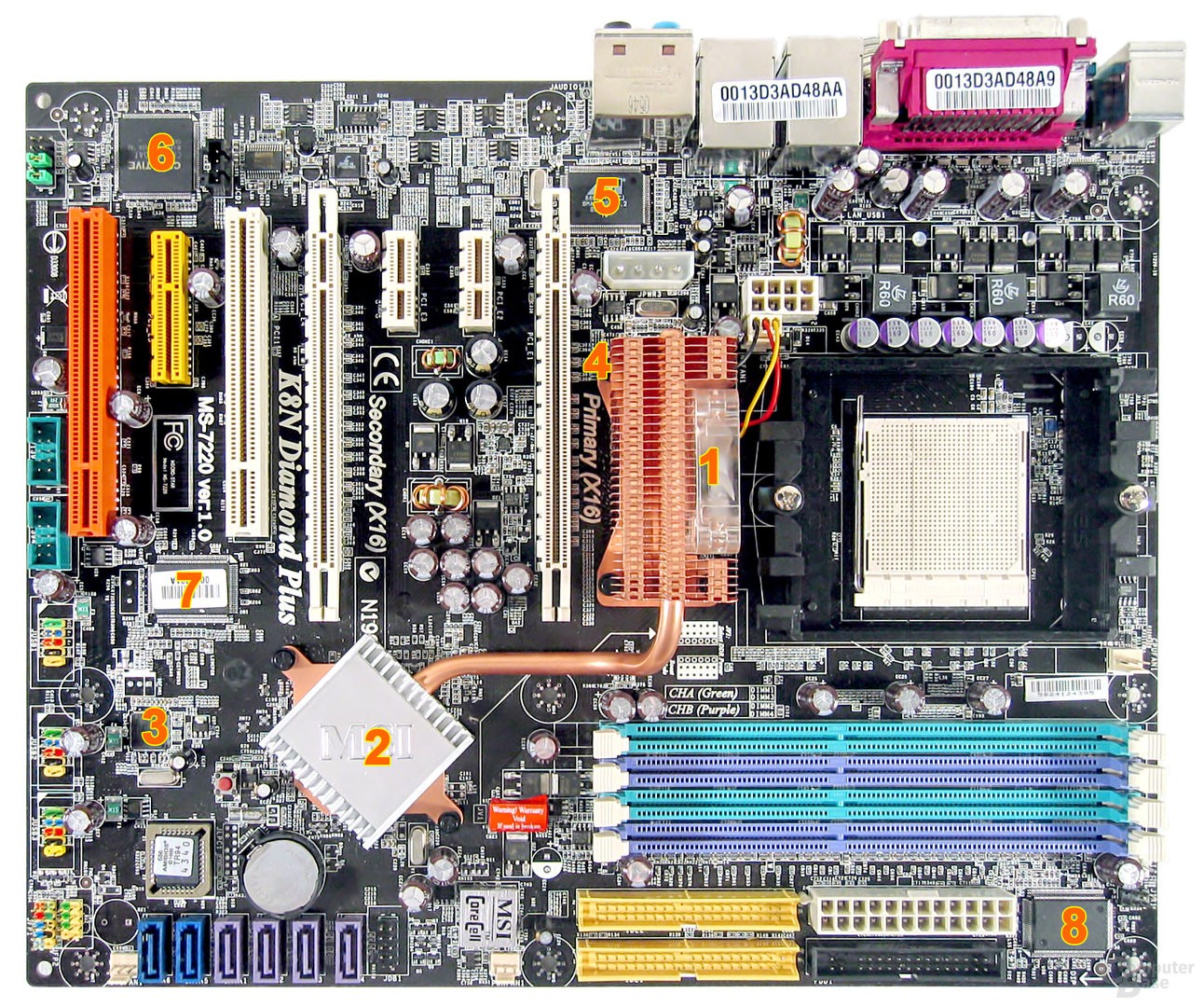 MSI K8N Diamond Plus Komponenten