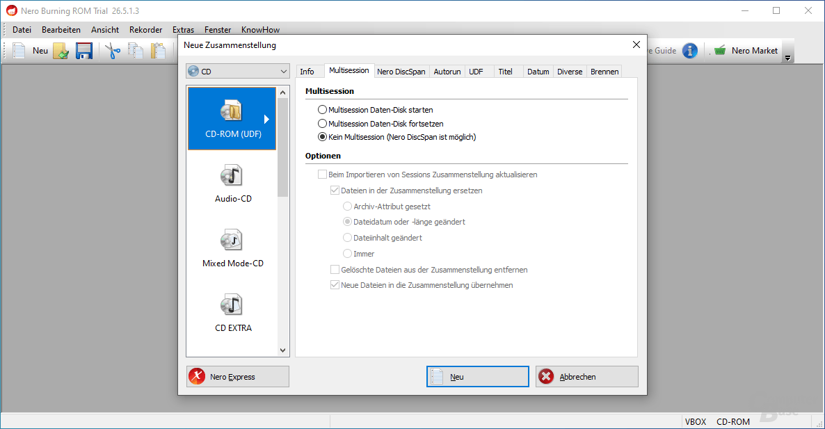 Nero Burning ROM – Assistent für Audio-CD