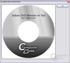 Vorschau des LightScribe Ergebnisses