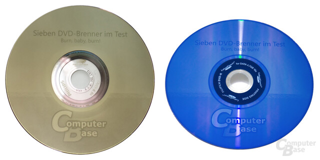 Vergleich LightScribe "Entwurf"  vs. LabelFlash "Schnelldruck"