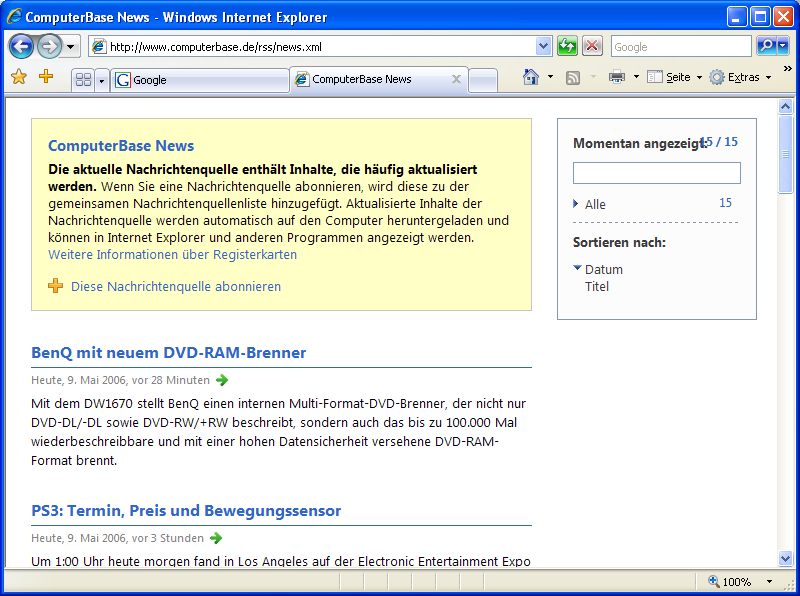Internet Explorer 7.0 Beta 2 Build 5346.5