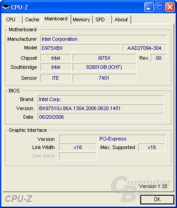 Wir testen auf Intel D975XBX (Bad Axe) der Revision 304