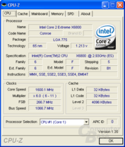 Core 2 Extreme unterstützt C1E - bei 1,6 GHz verbraucht er nur 22 Watt