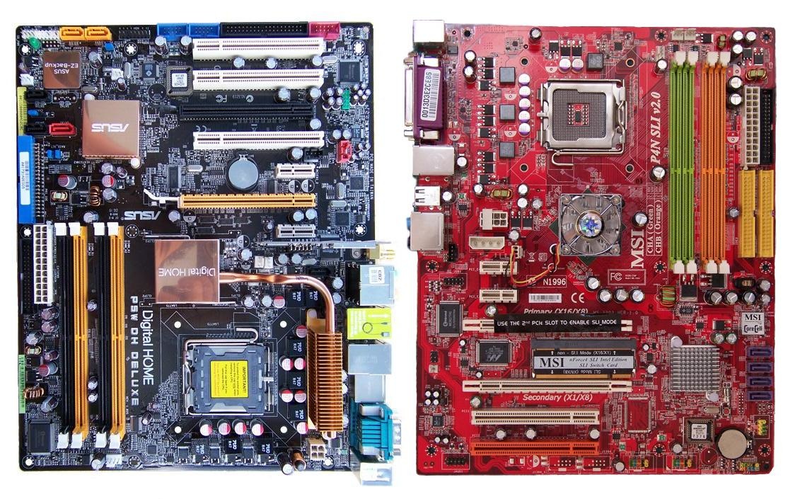 Asus P5W DH Deluxe und MSI P4N SLI XE