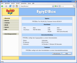 AVM Fritzbox Fon WLAN - Alte Firmware Version  08.04.01