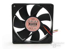 120-mm-Referenzlüfter mit niedriger Drehzahl: Scythe S-Flex SFF21D mit ~ 750 U/min