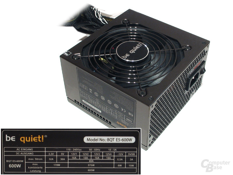 Testnetzteil: Be-Quiet Straight-Power mit 600 Watt
