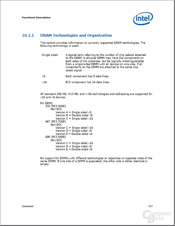 Intel Broadwater DDR2-800 Support