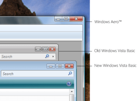Windows Vista Aero und Basic-Theme