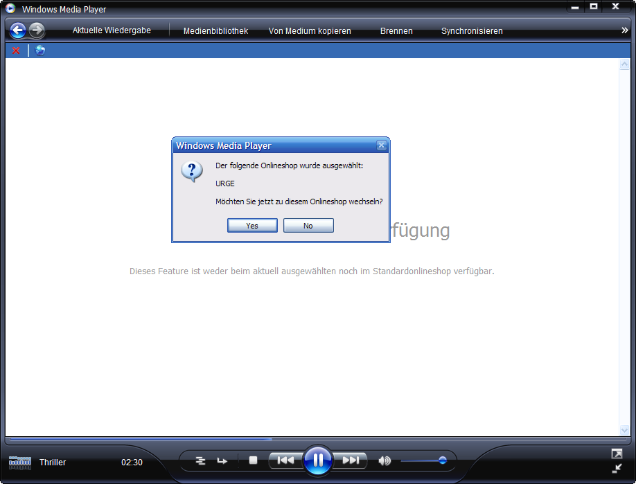 Windows Media Player 11 Beta: URGE von MTV wird getrennt installiert