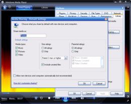 Windows Media Player 11 Beta 2 - Media Sharing