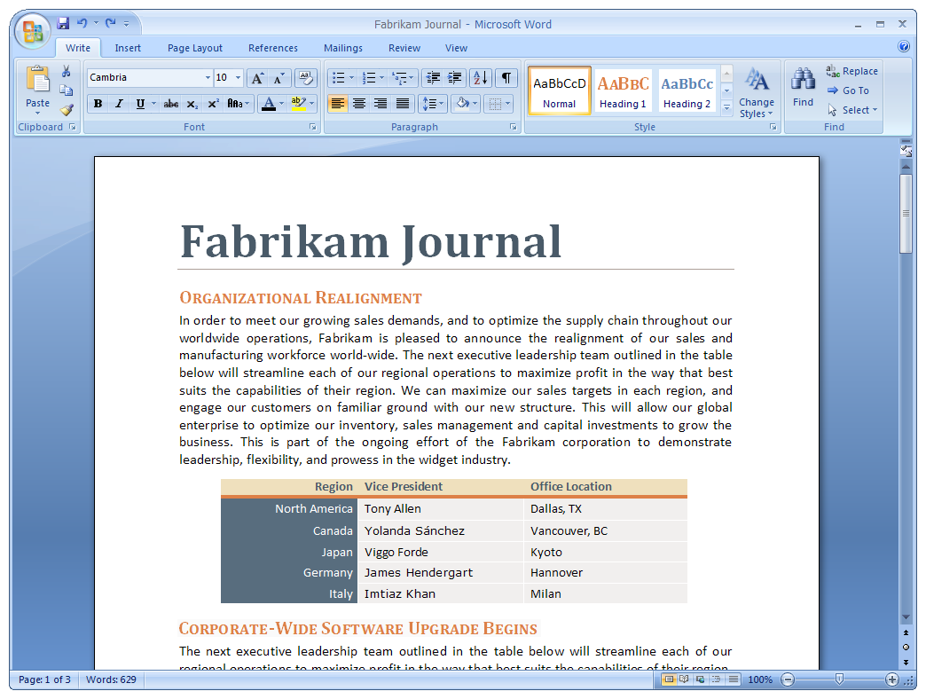 Microsoft Word 2007