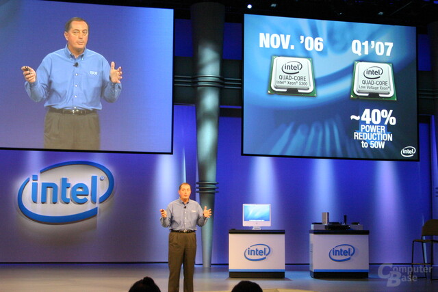 Quad-Core Xeon 5300 (Clowertown) in der Low-Voltage-Version bei 50 Watt TDP