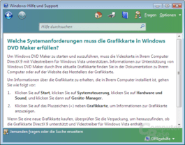 DVD Maker benötigt eine DirectX 9-Grafikkarte