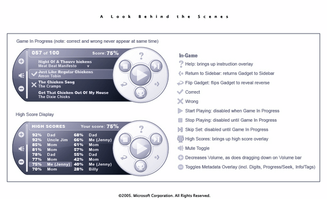 Windows Media Player Gadget