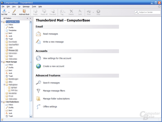 Mozilla Thunderbird 2.0 Nightly – Hauptfenster