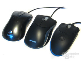 Links: MS Laser 6000, Mitte: MS Habu, Rechts: Razer Copperhead