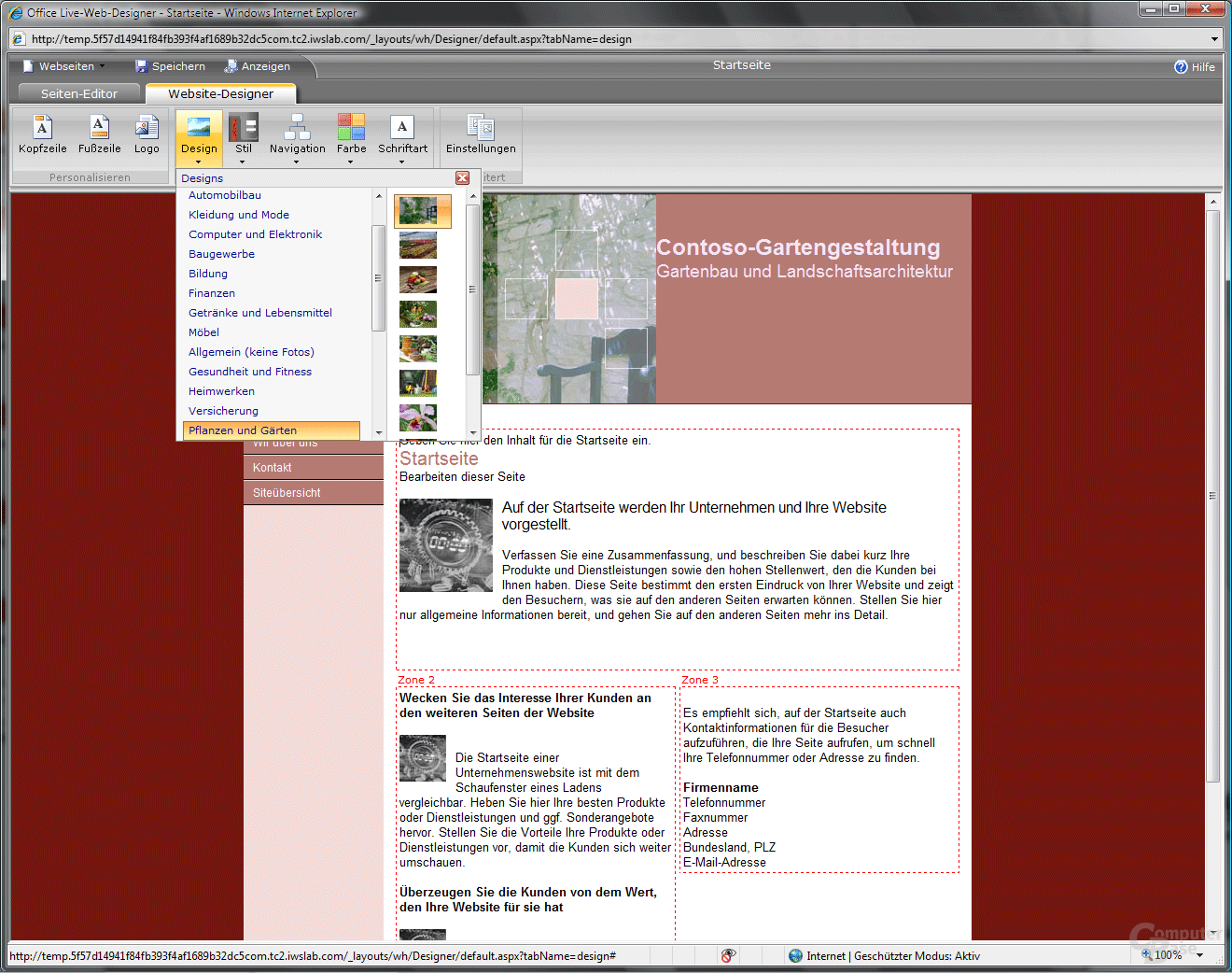 Office Live WebDesigner WebseitenDesigner