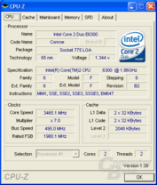 Asus P5B-E Plus CPU-Z CPU max