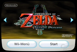 Disk-Kanal mit Wii-Spiel
