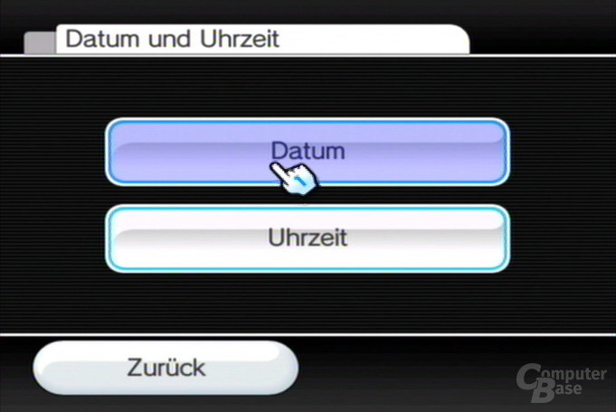 Einstellungen: Datum/Uhrzeit