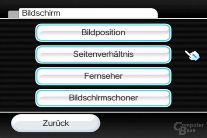 Einstellungen: Bildschirm-Optionen