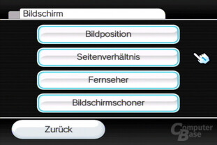 Einstellungen: Bildschirm-Optionen