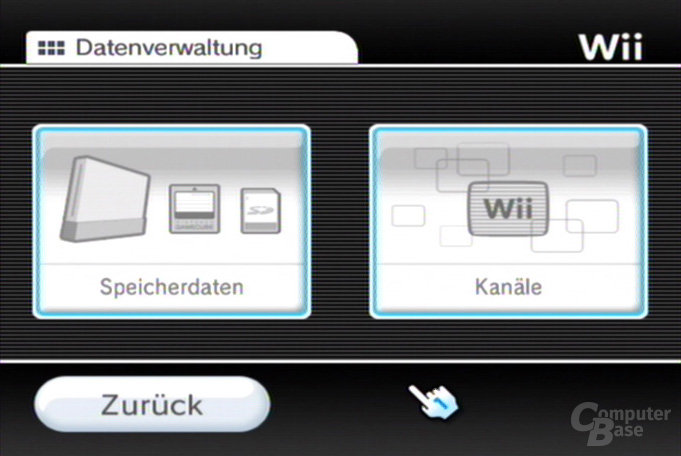 Datenverwaltung: Spielstände oder Wii-Kanäle