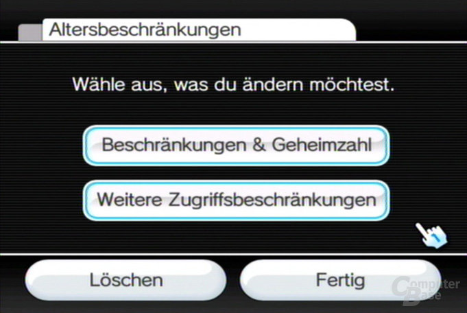 Einstellungen: Altersbeschränkungen