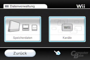 Datenverwaltung: Spielstände oder Wii-Kanäle
