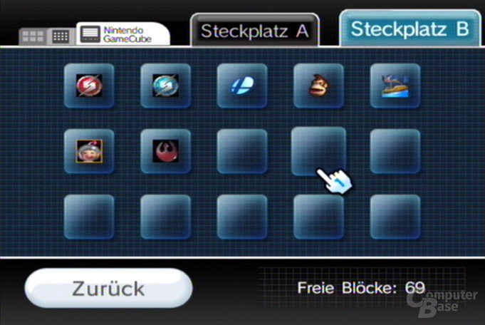 Datenverwaltung: GameCube Spielstände