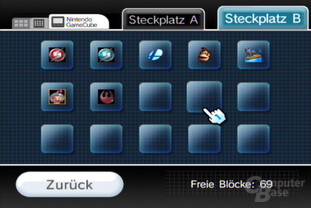 Datenverwaltung: GameCube Spielstände