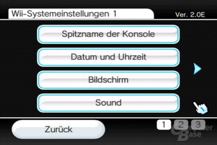 Einstellungen: Seite 1