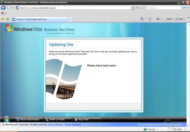 Windows Vista Business Test Drive