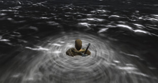 „Gothic 3“ (2006): Eher unspektakuläre Darstellung des Wassers ohne jegliche Reflexionen. „Gothic 3“ (2006): Eher unspektakuläre Darstellung des Wassers ohne jegliche Reflexionen.
