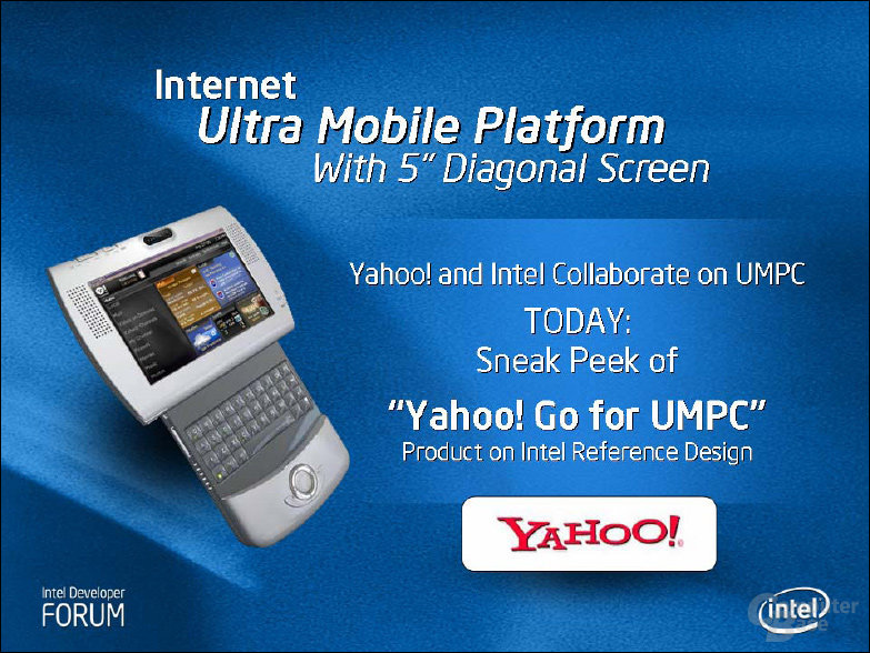 IDF Fall 2006: Intel und Yahoo entwickeln Gemeinsam an Referenzdesign