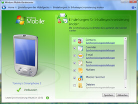 Synchronisationsoptionen