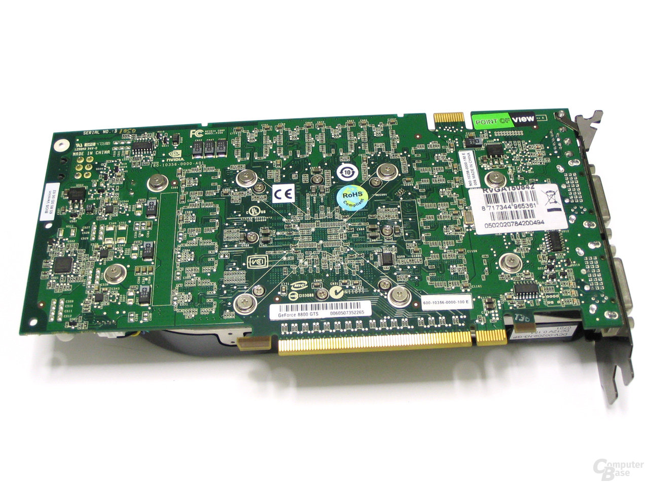 POV GeForce 8800 GTS Rückseite