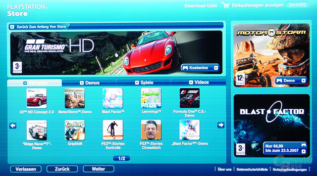 PlayStation 3: Das PlayStation Network und der Store
